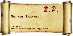 Merker Poppea névjegykártya
